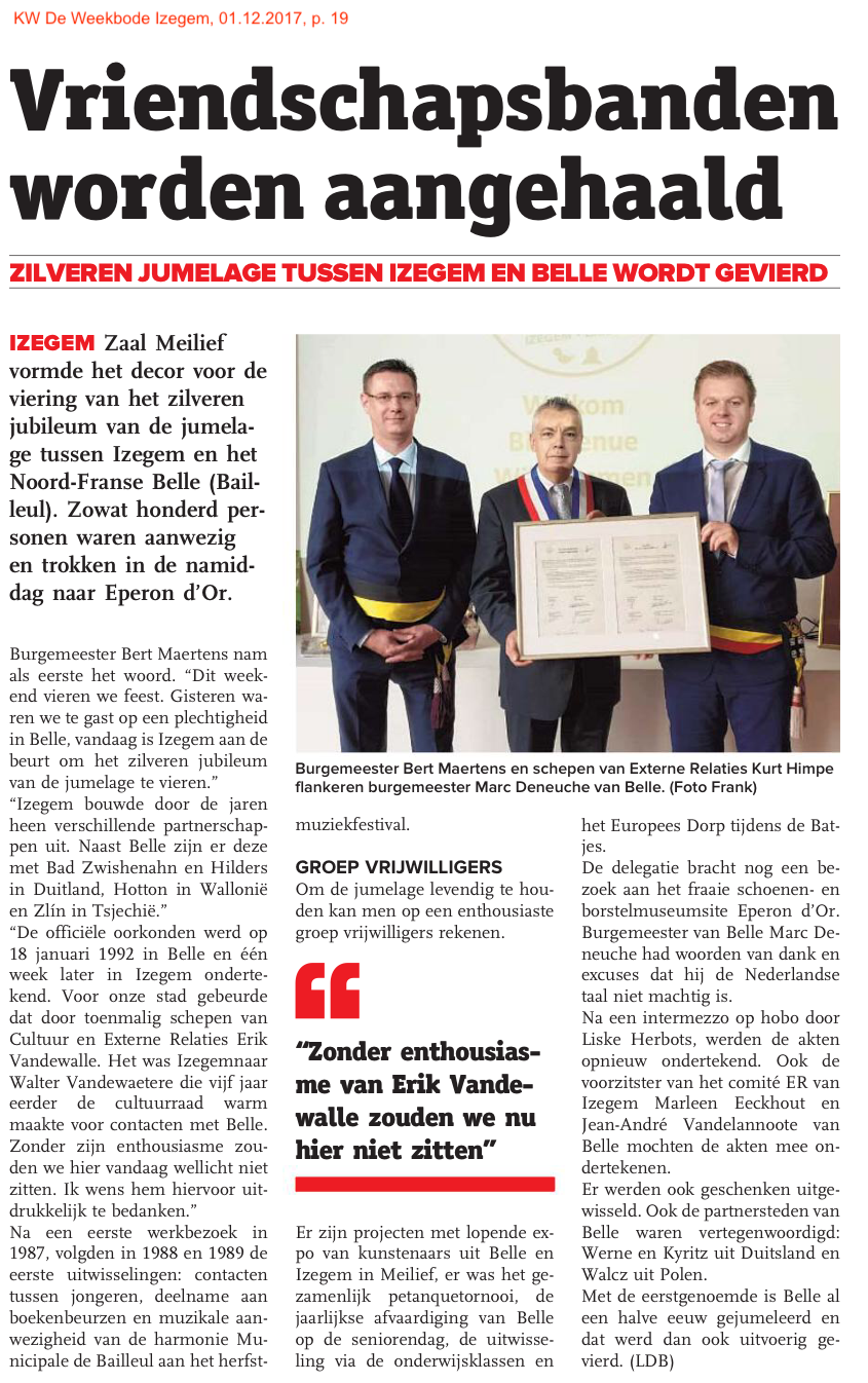 KW De Weekbode Izegem, 01.12.2017, p. 19 KW De Weekbode Izegem, 01.12.2017, p. 19