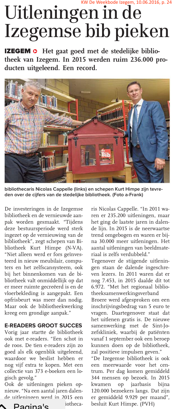 KW De Weekbode Izegem, 10.06.2016
