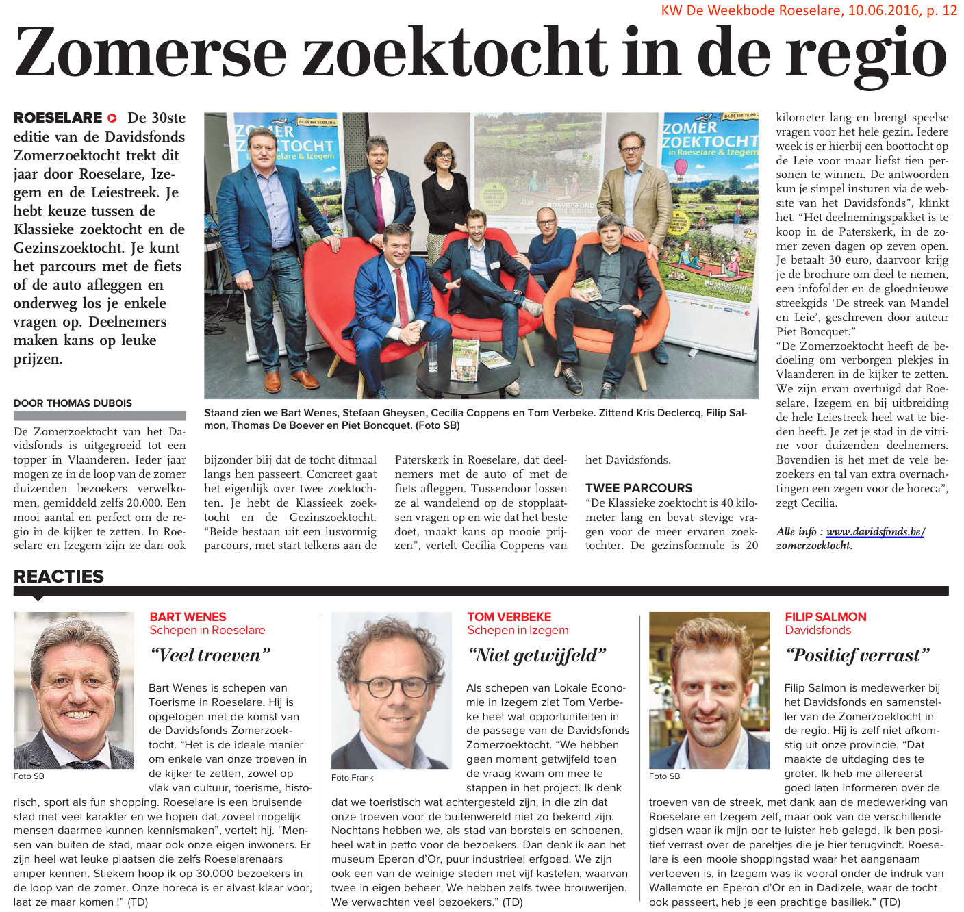 KW De Weekbode Roeselare, 10.06.2016