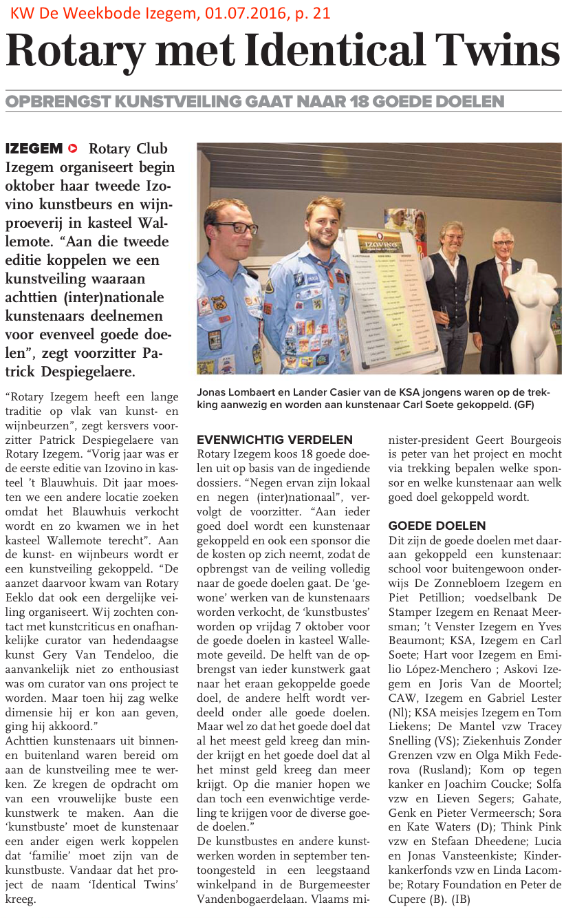 KW De Weekbode Izegem, 01.07.2016