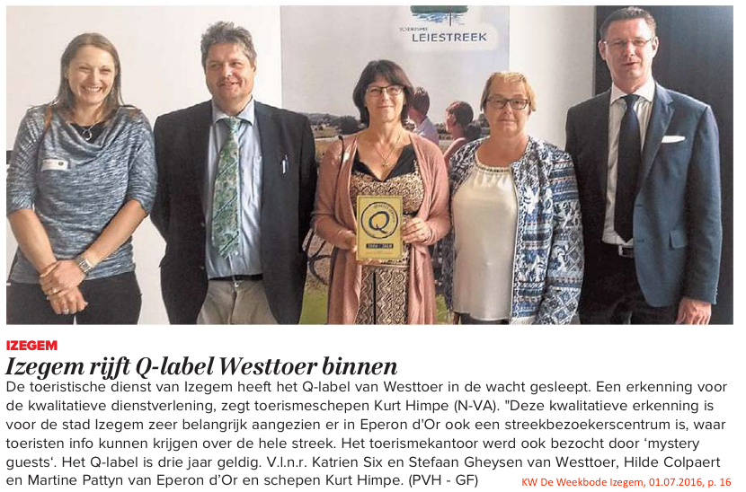 KW De Weekbode Izegem, 01.07.2016