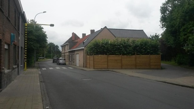 De Krekelstraat wordt vrijdag 15 juli ter hoogte van het Joc afgesloten. © GF