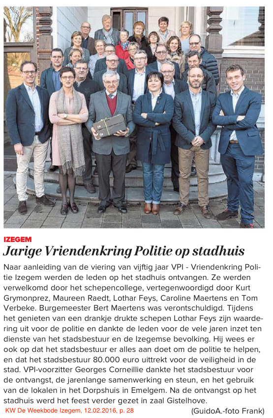 KW De Weekbode Izegem, 12.02.2016
