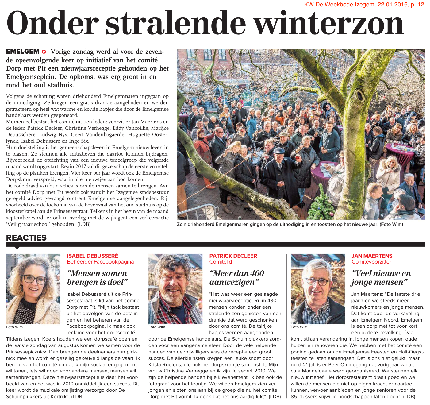 KW De Weekbode Izegem, 22.01.2016