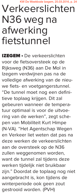 KW De Weekbode Izegem, 25.03.2016