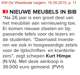 KW De Weekbode Izegem, 18.09.2015
