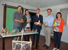 De cementen merleteendjes duiken in juni op in Izegem.  FOTO: FMR