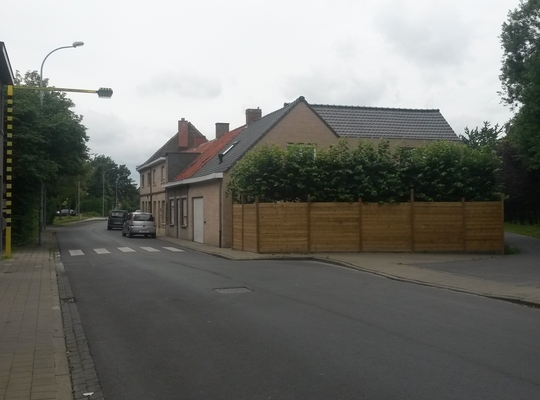 Proefopstelling voor het knippen van de Krekelstraat Proefopstelling voor het knippen van de Krekelstraat